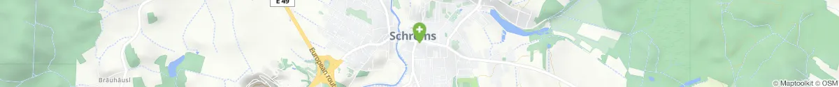 Kartendarstellung des Standorts für Stadtapotheke Schrems in 3943 Schrems